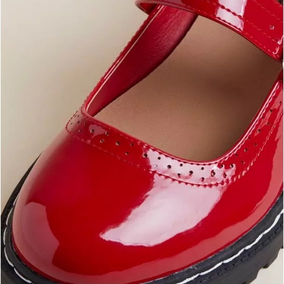 Torrid Red Dress Shoes with Chunky Platform Sole - Picture 3 of 5